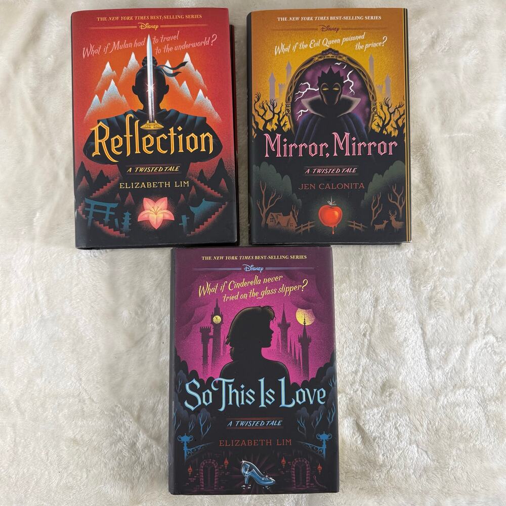 Disney Twisted Tales Lot of 3 Books Hardcover - Mulan, Cinderella, Maleficent